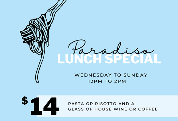 PARADISO LUNCH SPECIAL